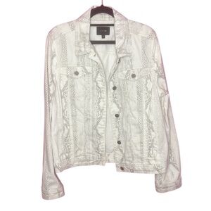 Joe's Jeans White Snakeskin Denim Jacket